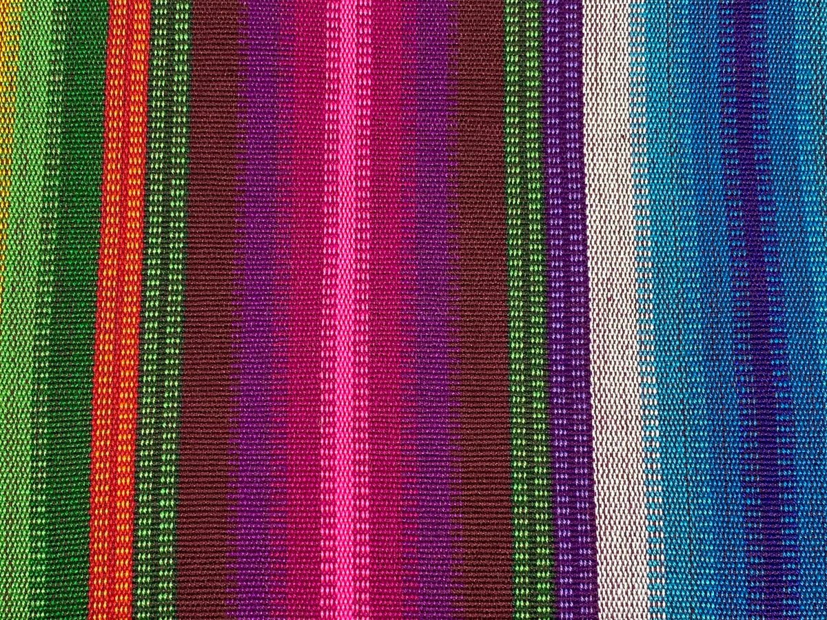 Fuchsia, Blue, Assorted Color Guatemalan Fabric by the YARD. Handwoven Fair Trade Mayan Fabric. Ethnic Woven Fabric for Home Décor. 36" wide
