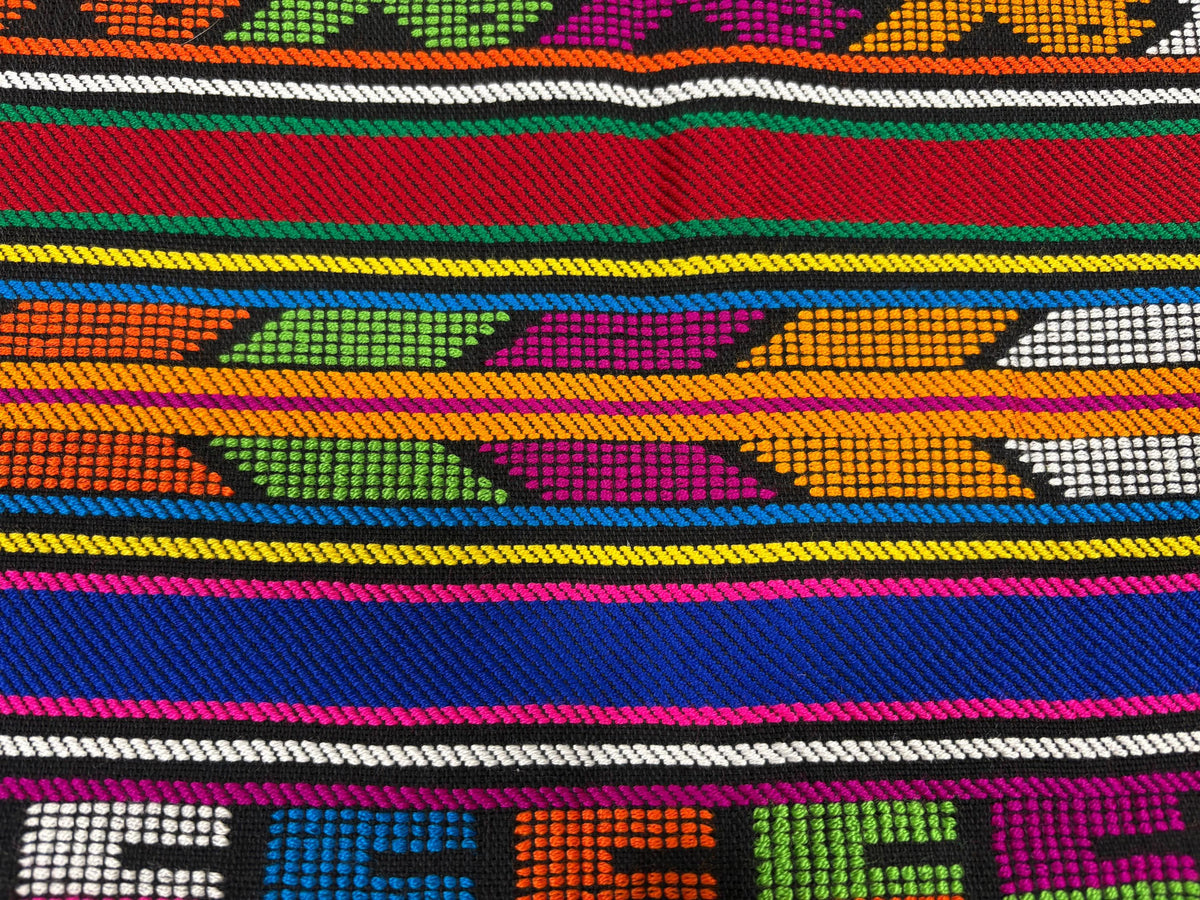 Extra Fine Weave Guatemalan Huipil Style Fabric by Yard. Assorted Color Red Handwoven Cotton, 25" Wide.