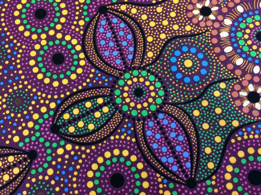 Australian Aboriginal Spirit Place Burgundy