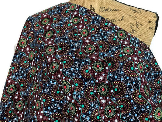 Australian Aboriginal Bush Dreaming of Utopia Red