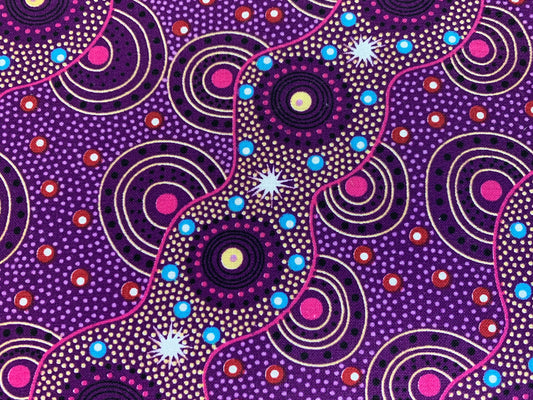 Australian Aboriginal Bush Dreaming of Utopia Purple