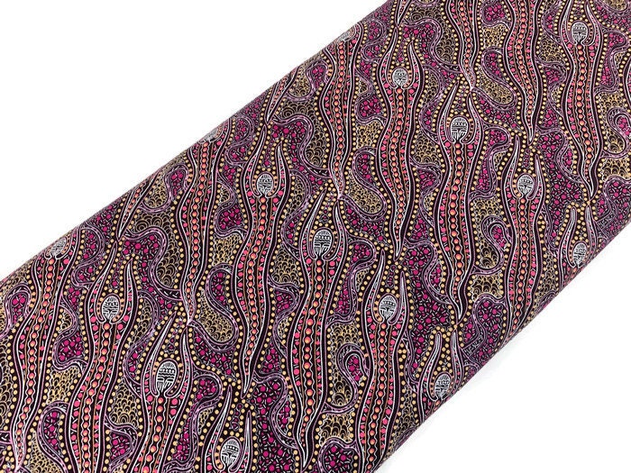Australian Aboriginal Cotton Quilting Fabric by the YARD. M&S Textiles Spirit Dreaming Purple. Aboriginal Art Fabric for Apparel or Decor.