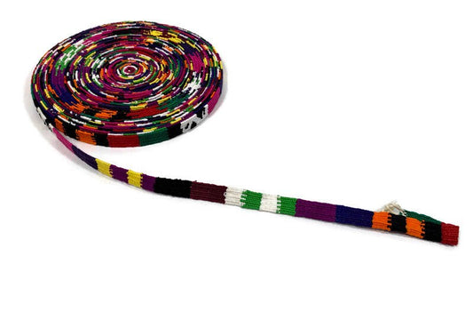 Guatemalan Belt 1/2 Inch Wide Rainbow Stripe by the Yard