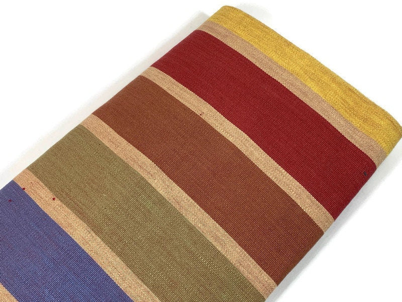 Guatemalan Handwoven Earth Tone Wide Stripes