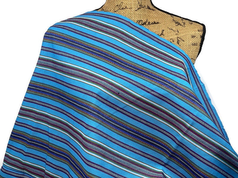 Guatemalan Handwoven Baby Blue Stripes
