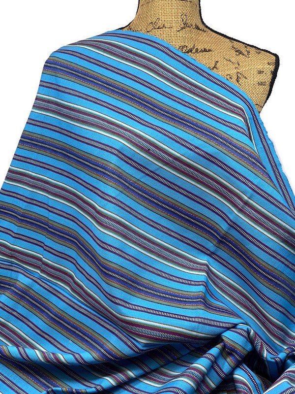 Guatemalan Handwoven Baby Blue Stripes