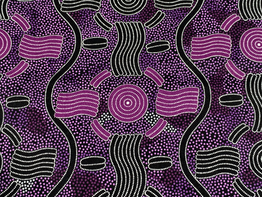 Australian Aboriginal Rain Dreaming Purple
