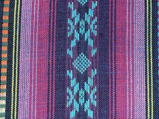 Southwest Style Woven Purple & Green Stripes