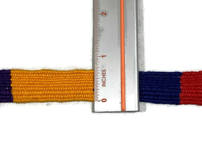 Hand Woven 3/4 Inch Wide Guatemalan Belt, Purse Strap, Sash Sold by the YARD. Cotton Mayan Toto Belt Textile in Primary Color Blocks