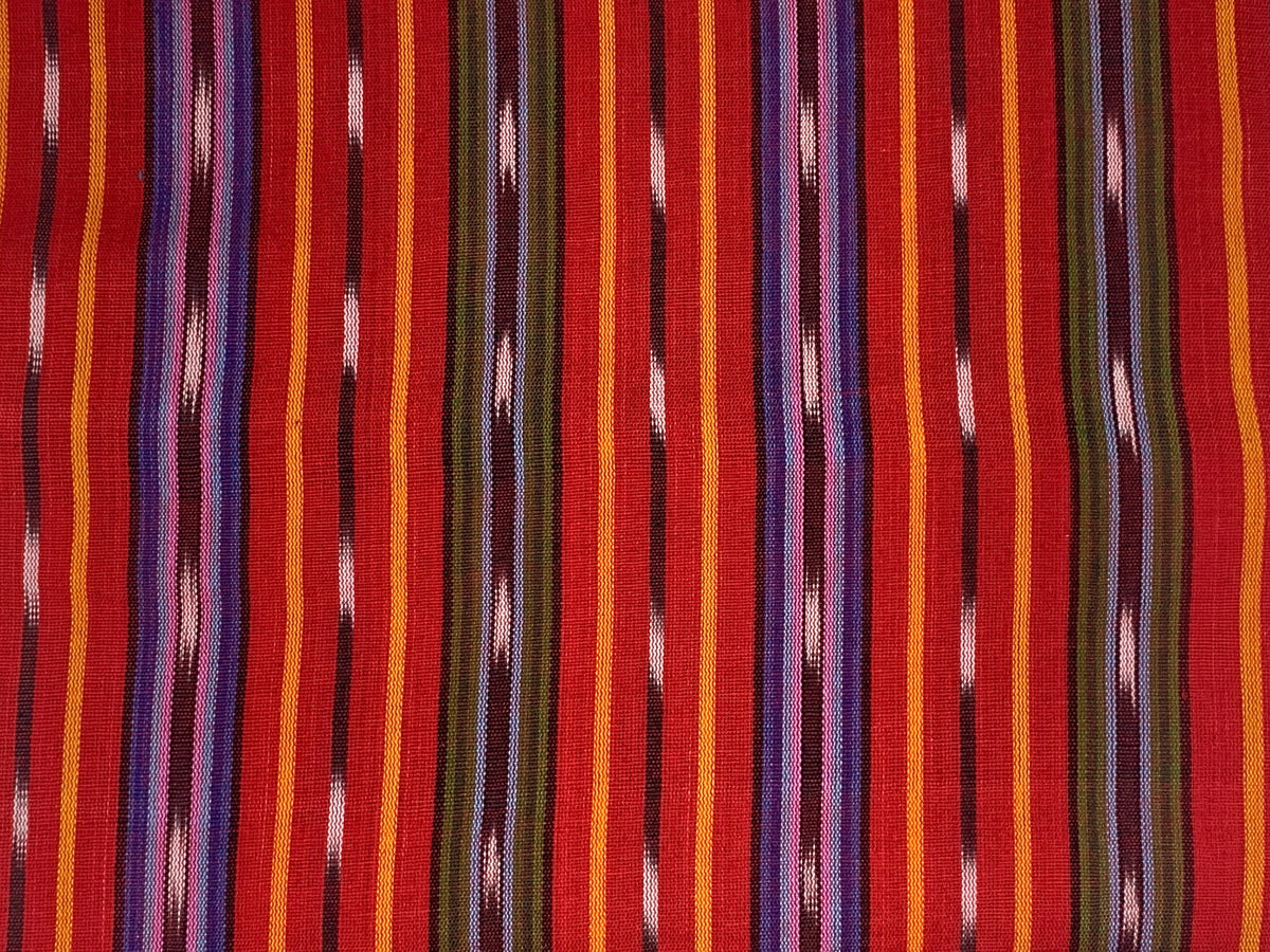 Guatemalan Handwoven Bright Red Ikat