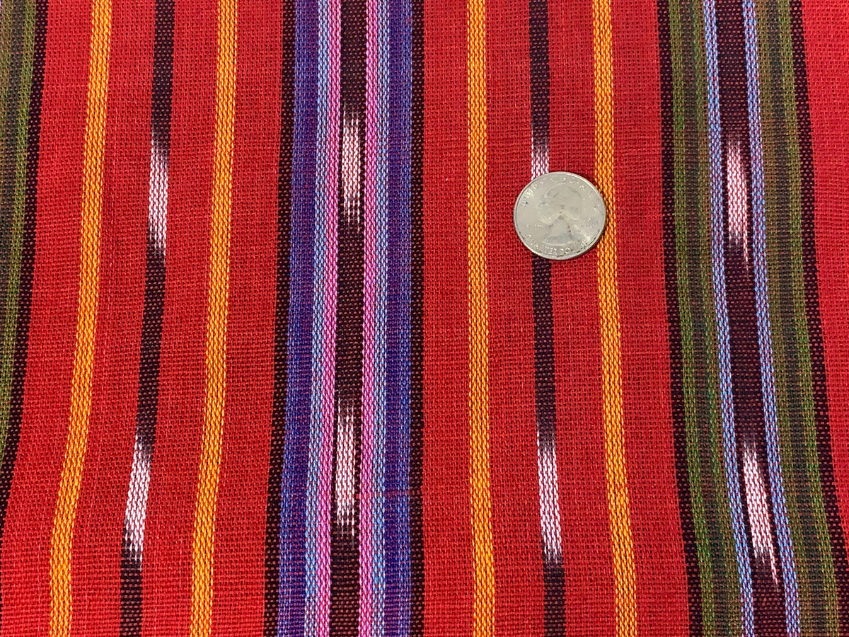 Guatemalan Handwoven Bright Red Ikat