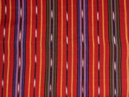 Guatemalan Handwoven Bright Red Ikat