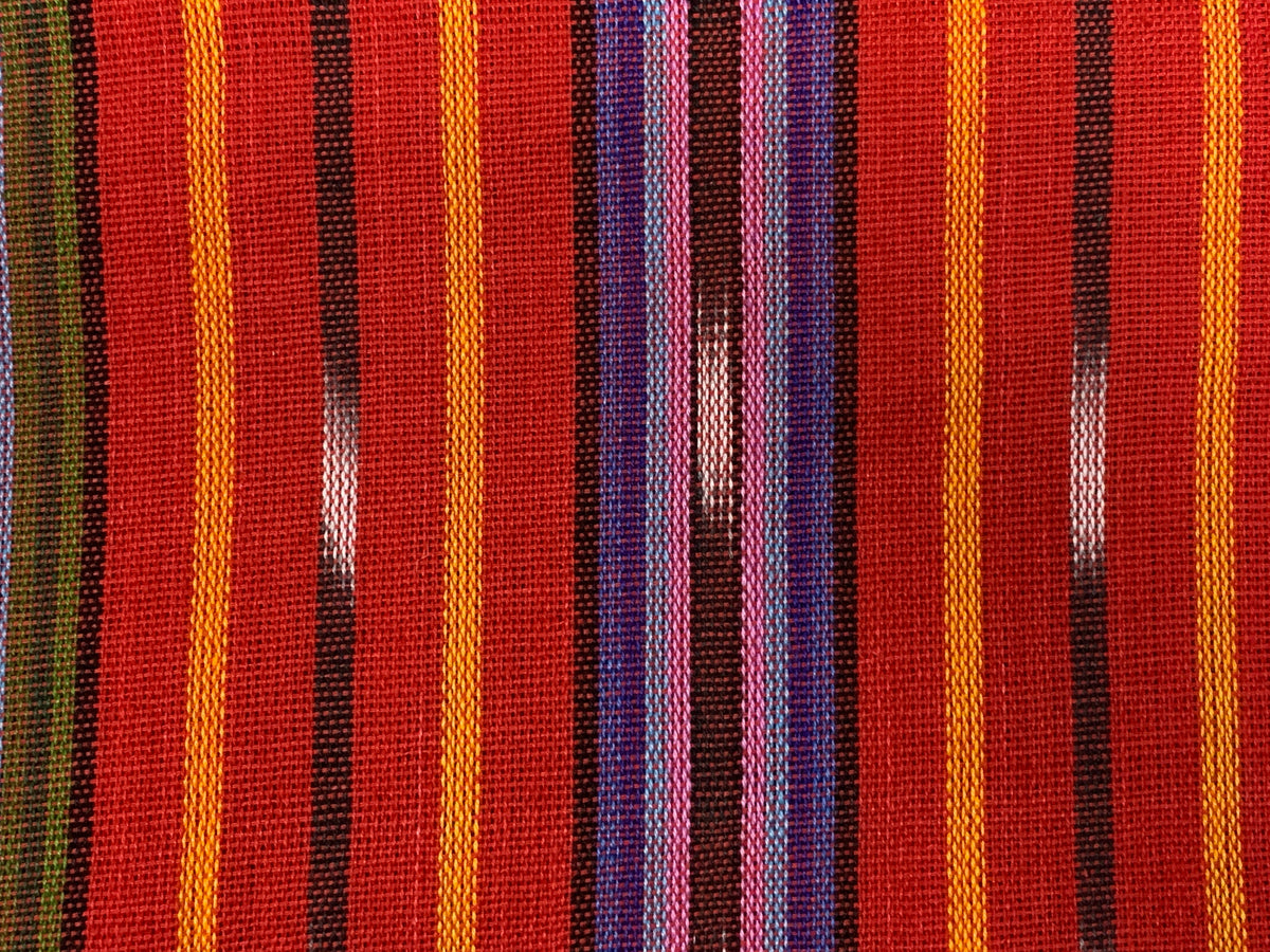 Guatemalan Handwoven Bright Red Ikat