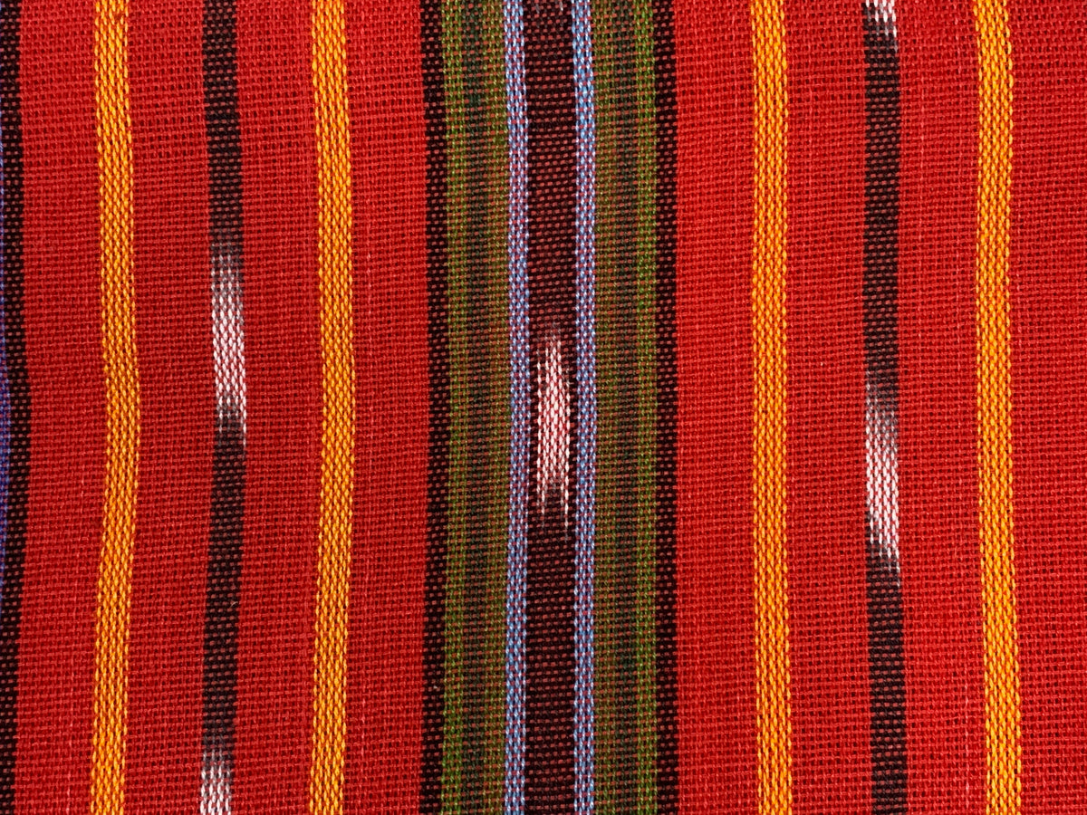 Guatemalan Handwoven Bright Red Ikat