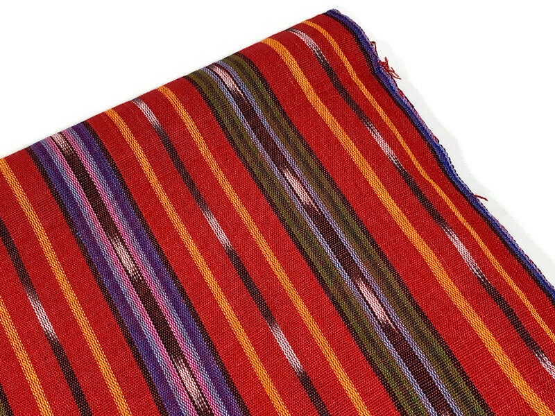 Guatemalan Handwoven Bright Red Ikat