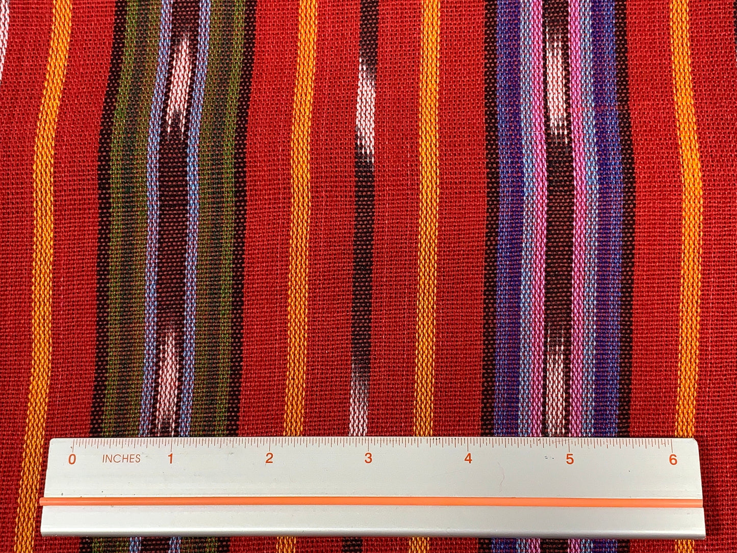 Guatemalan Handwoven Bright Red Ikat