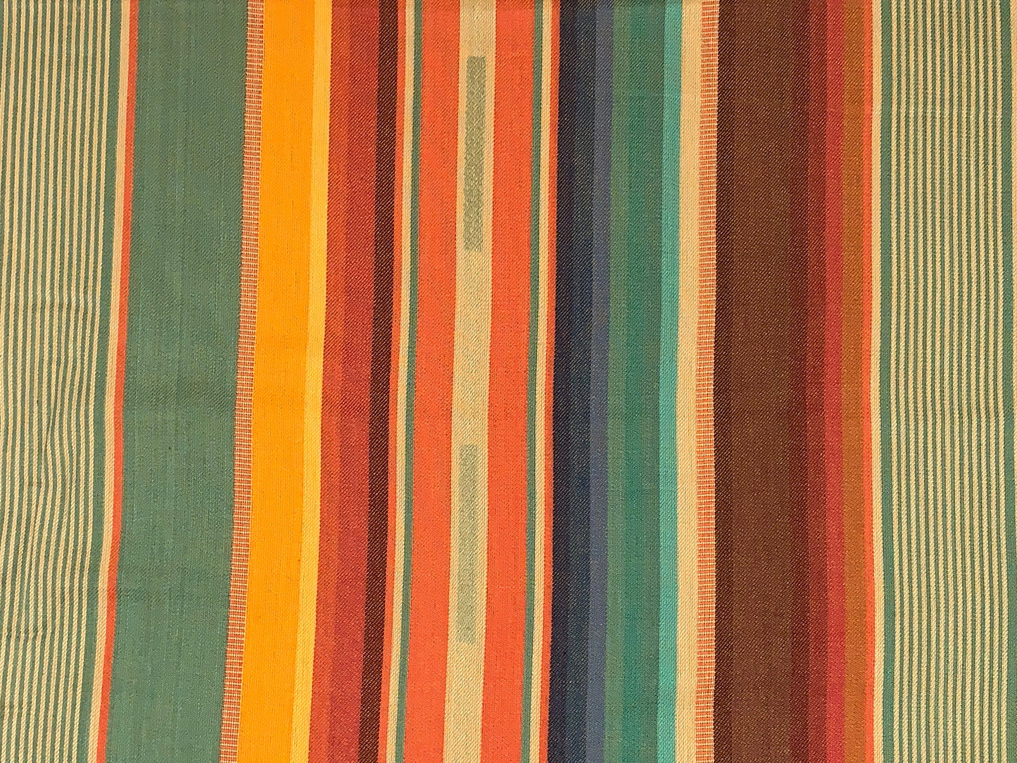 Southwest Style Woven Orange, Teal, & Gold