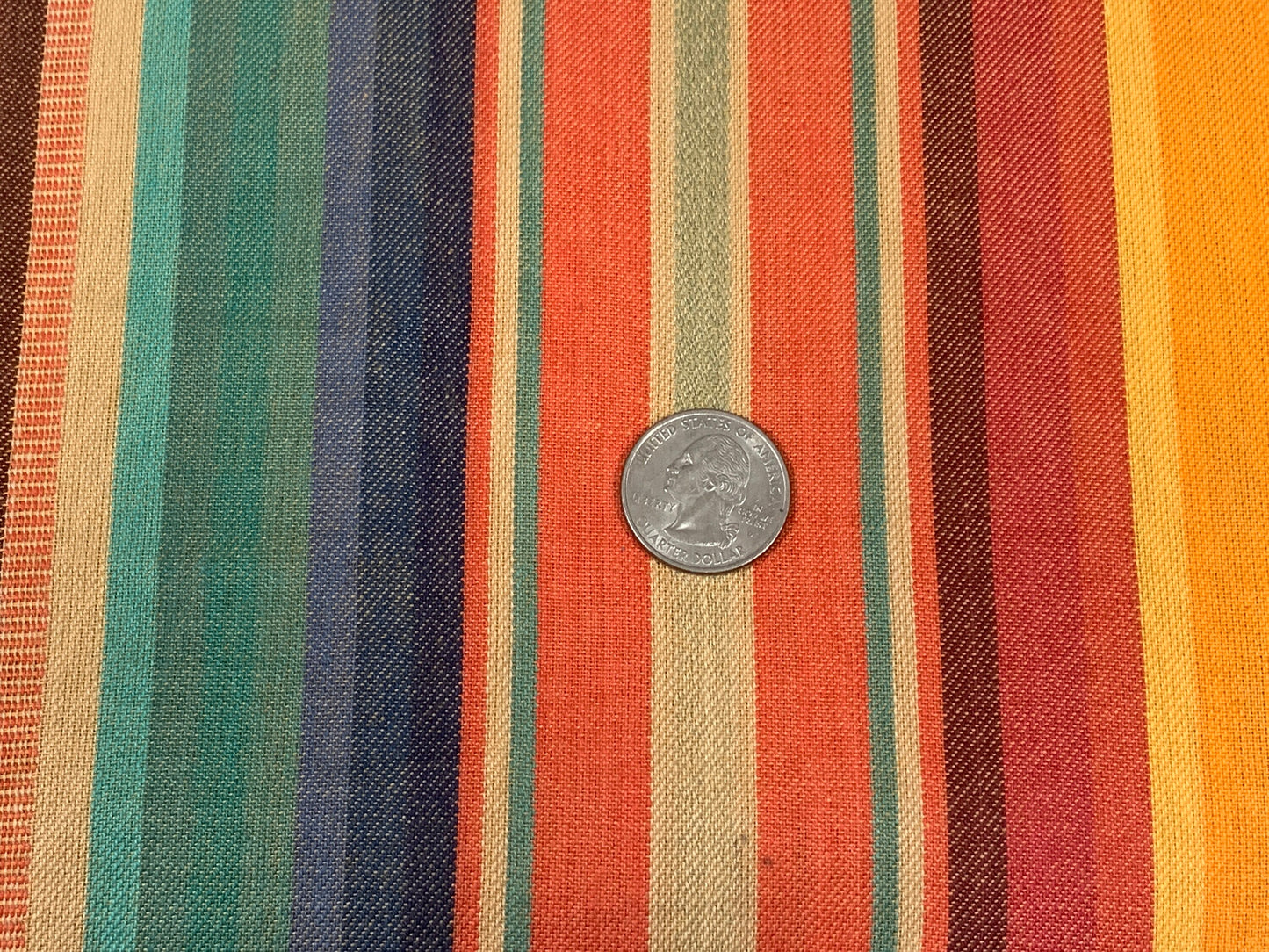 Southwest Style Woven Orange, Teal, & Gold