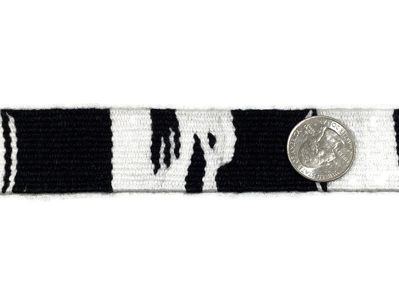 Hand Woven 1.25 Inch Wide Guatemalan Belt, Purse Strap, Sash by the YARD. 100% Cotton Mayan Toto Belt Textile in White and Black Stripes.