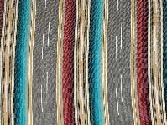 Southwest Style Woven Turquoise, Red, & Gray
