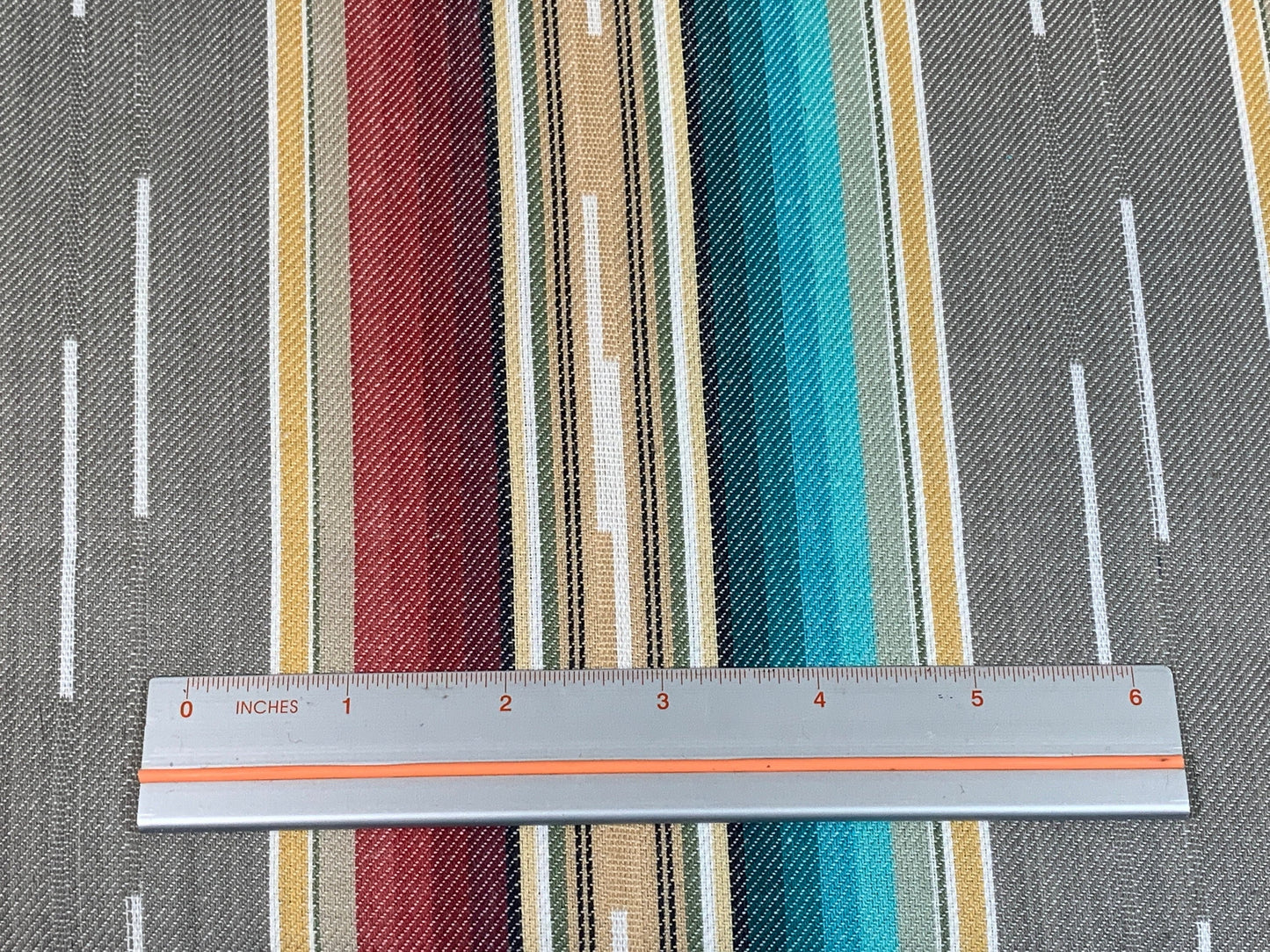 Southwest Style Woven Turquoise, Red, & Gray