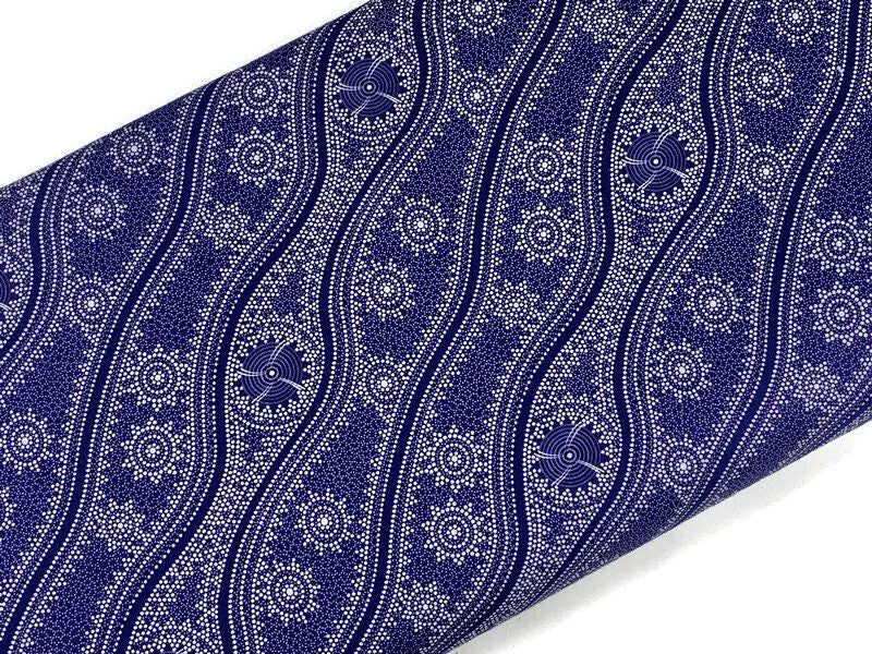 Australian Aboriginal Cotton Quilting Fabric by the YARD. M&S Textiles Stars in the Sky Purple. For sewing, quilting, apparel, home décor.
