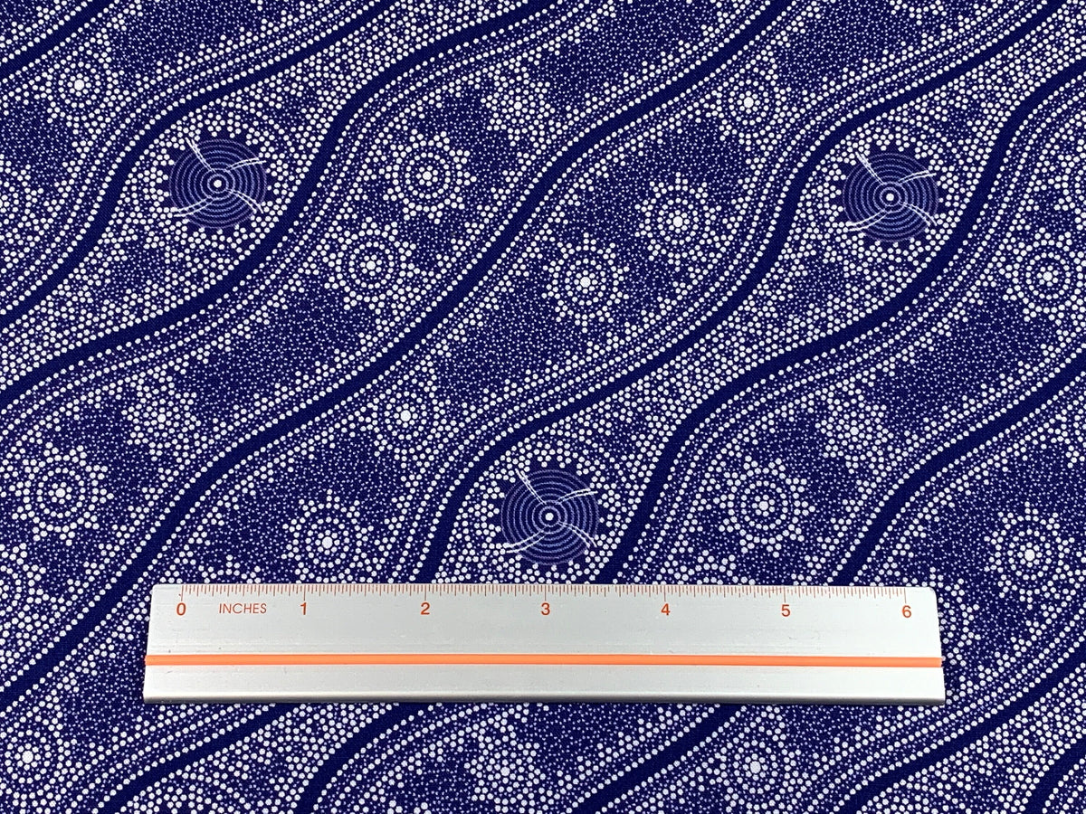 Australian Aboriginal Cotton Quilting Fabric by the YARD. M&S Textiles Stars in the Sky Purple. For sewing, quilting, apparel, home décor.