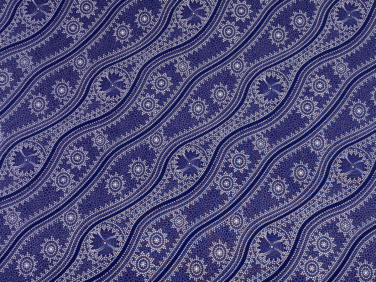 Australian Aboriginal Cotton Quilting Fabric by the YARD. M&S Textiles Stars in the Sky Purple. For sewing, quilting, apparel, home décor.