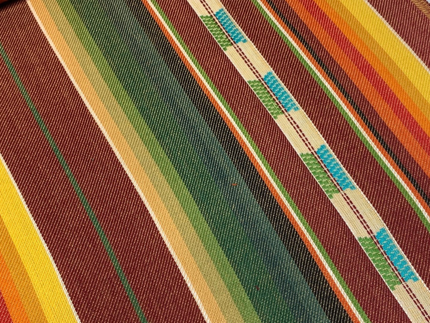 Southwest Style Woven Rust Red, Green, & Yellow