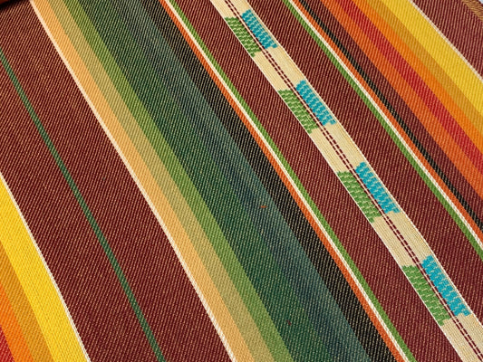 Southwest Style Woven Rust Red, Green, & Yellow