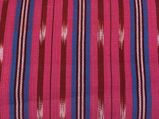 Guatemalan Handwoven Bright Pink Striped Ikat