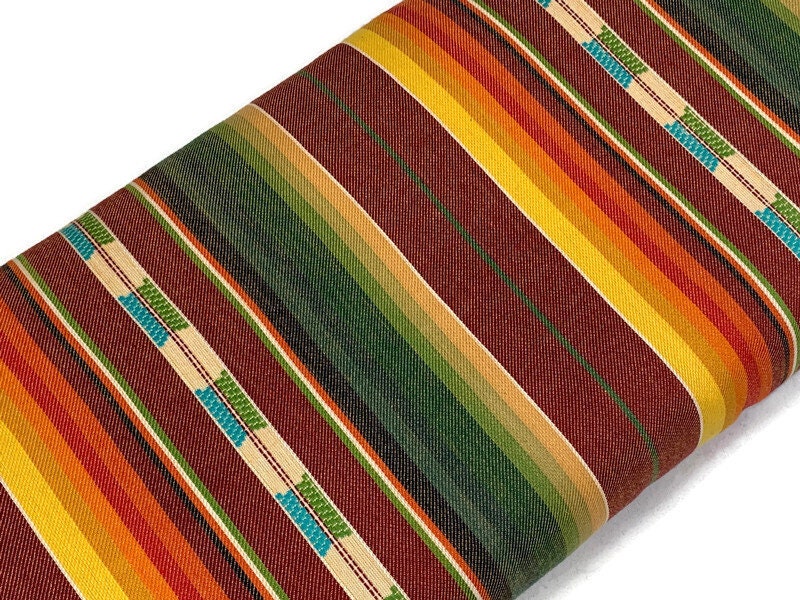 Southwest Style Woven Rust Red, Green, & Yellow