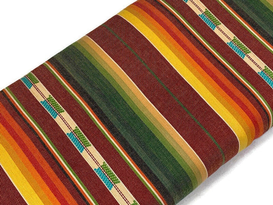 Southwest Style Woven Rust Red, Green, & Yellow