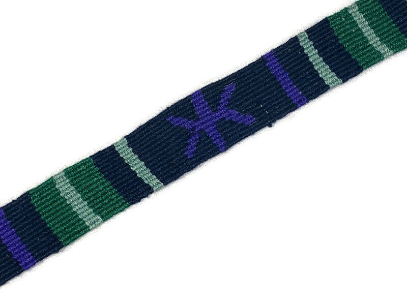 Hand Woven 1 Inch Wide Guatemalan Belt, Purse Strap, Sash Sold by the YARD. Cotton Mayan Toto Belt Textile in Green, Purple, Navy Blue, Sage