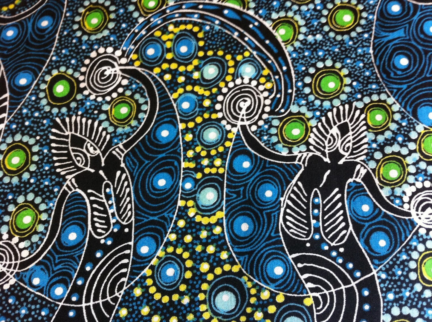 Australian Aboriginal Dancing Spirit Blue