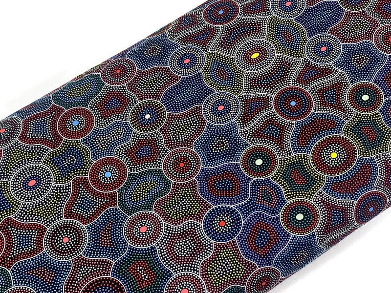 Australian Aboriginal Acuna Dreaming Red