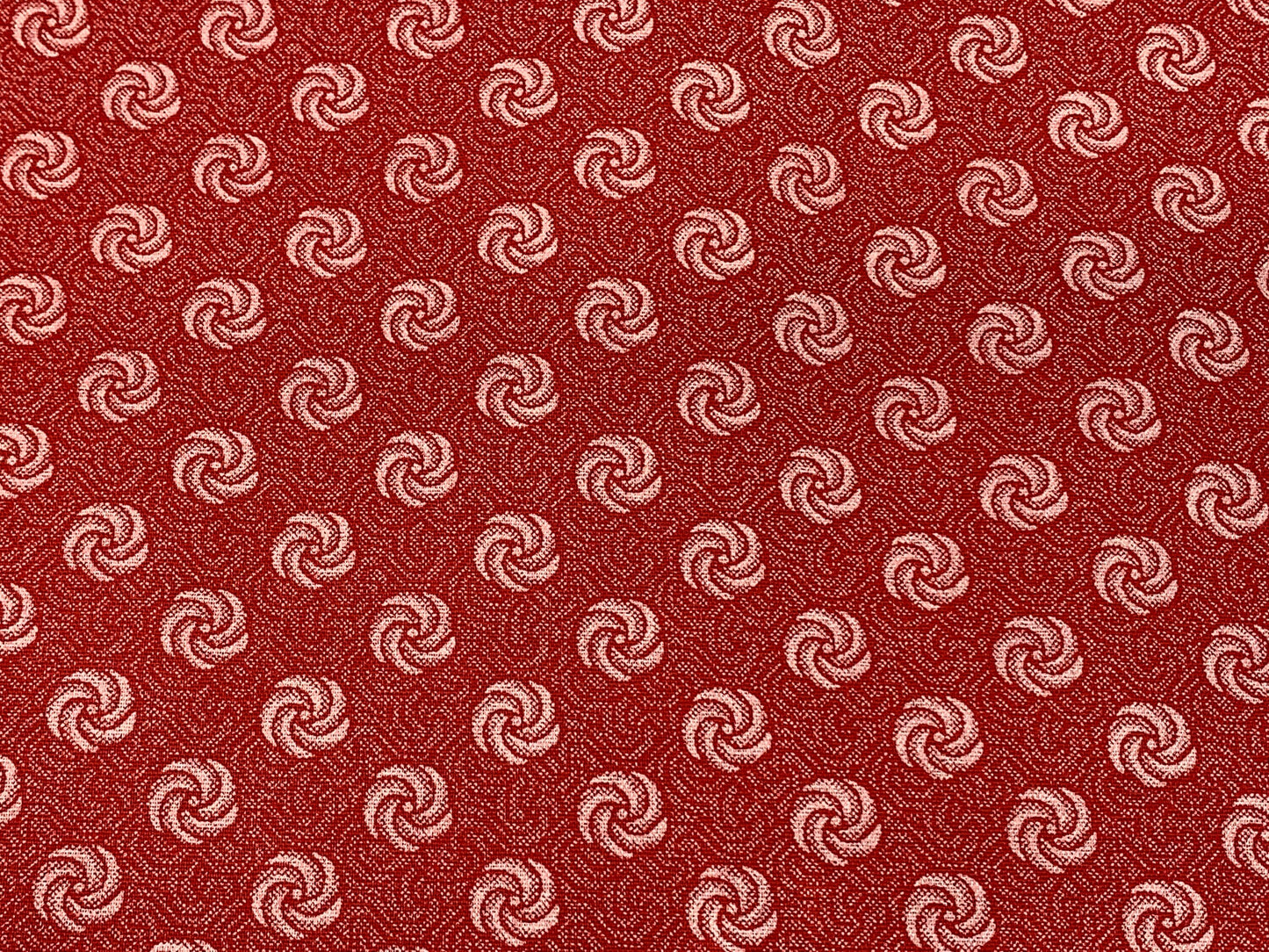 South African Shweshwe Fabric by the YARD. DaGama Three Cats Red Rosettes. 100% Cotton Print Fabric for Quilting, Apparel, and Home Décor