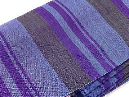 Guatemalan Fabric by the YARD. Handwoven Fair Trade Mayan Fabric. Woven Fabric for Home Decor. Purple & Gray with Pink Accent Stripes.