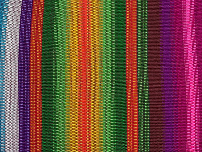 Fuchsia, Blue, Assorted Color Guatemalan Fabric by the YARD. Handwoven Fair Trade Mayan Fabric. Ethnic Woven Fabric for Home Décor. 36" wide