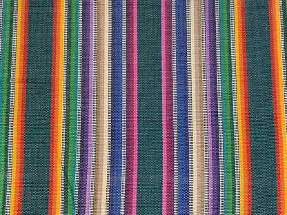 Pastel Rainbow Ikat Striped Guatemalan Fabric by the YARD. Easter Egg Candy Colors. Handwoven Mayan Fabric. Medium Weight for Home Décor.