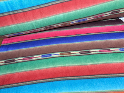 Serape Striped Southwest Ikat Winterfleece Fabric, 100% Polyester 58/60", Home Décor, Apparel