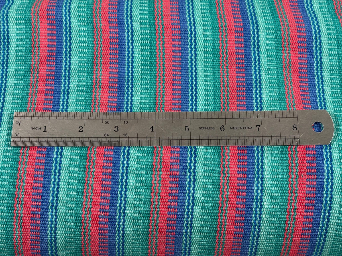 Pastel Pink, Green & Blue Guatemalan Fabric by Yard, Handwoven Mayan Cotton Textile, 36" Wide.