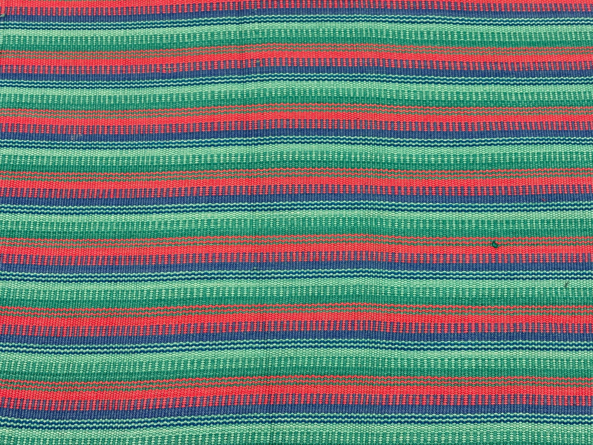 Pastel Pink, Green & Blue Guatemalan Fabric by Yard, Handwoven Mayan Cotton Textile, 36" Wide.