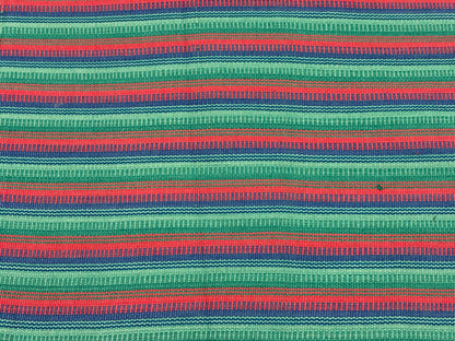 Pastel Pink, Green & Blue Guatemalan Fabric by Yard, Handwoven Mayan Cotton Textile, 36" Wide.