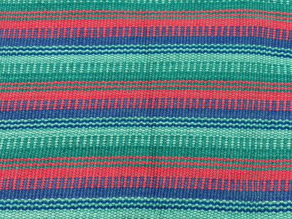Pastel Pink, Green & Blue Guatemalan Fabric by Yard, Handwoven Mayan Cotton Textile, 36" Wide.
