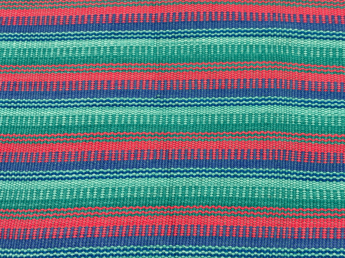 Pastel Pink, Green & Blue Guatemalan Fabric by Yard, Handwoven Mayan Cotton Textile, 36" Wide.