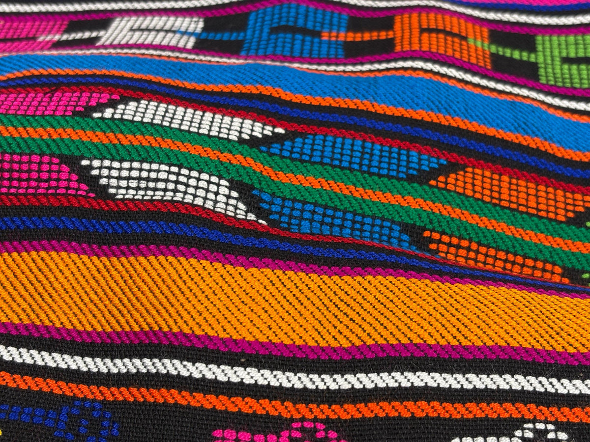 Extra Fine Weave Guatemalan Huipil Style Fabric by Yard. Assorted Color Red Handwoven Cotton, 25" Wide.