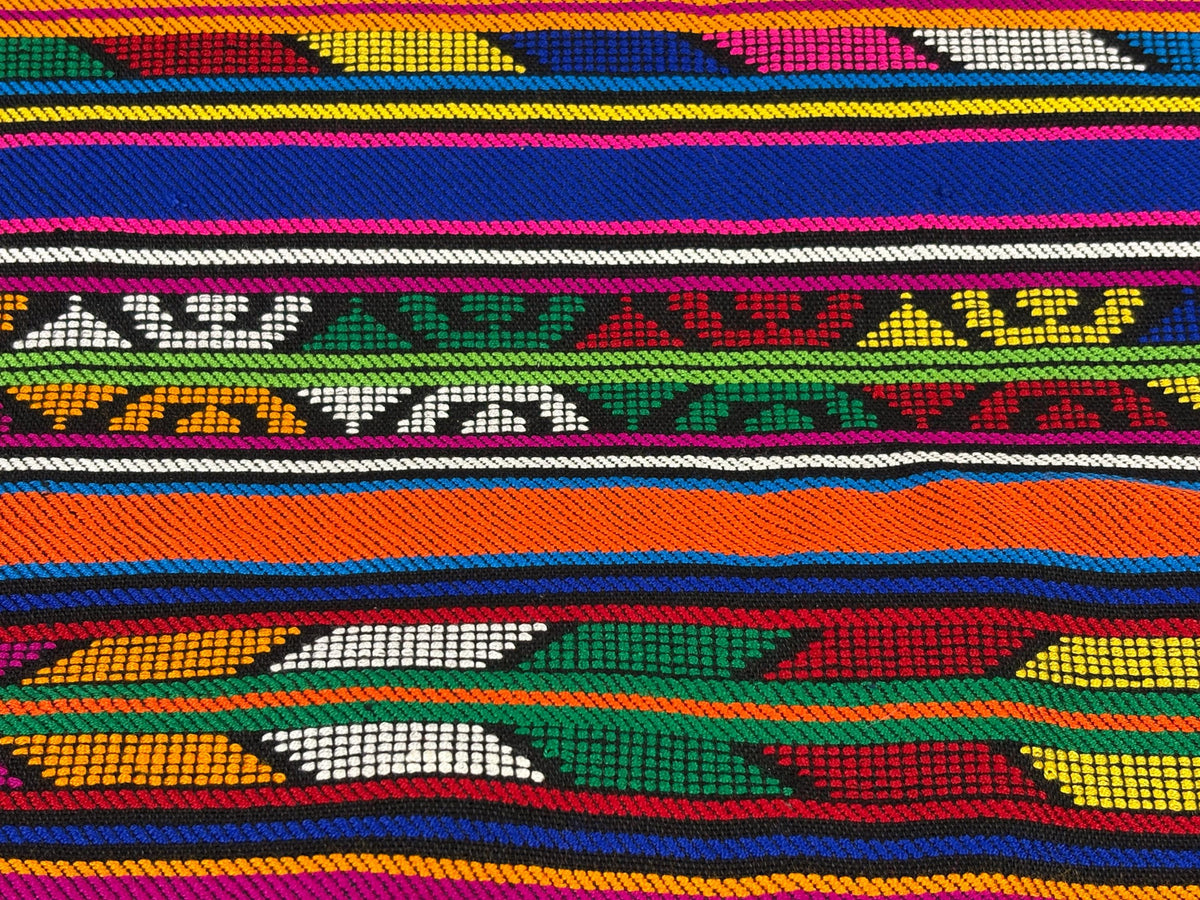 Extra Fine Weave Guatemalan Huipil Style Fabric by Yard. Assorted Color Red Handwoven Cotton, 25" Wide.