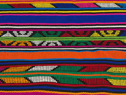 Extra Fine Weave Guatemalan Huipil Style Fabric by Yard. Assorted Color Red Handwoven Cotton, 25" Wide.