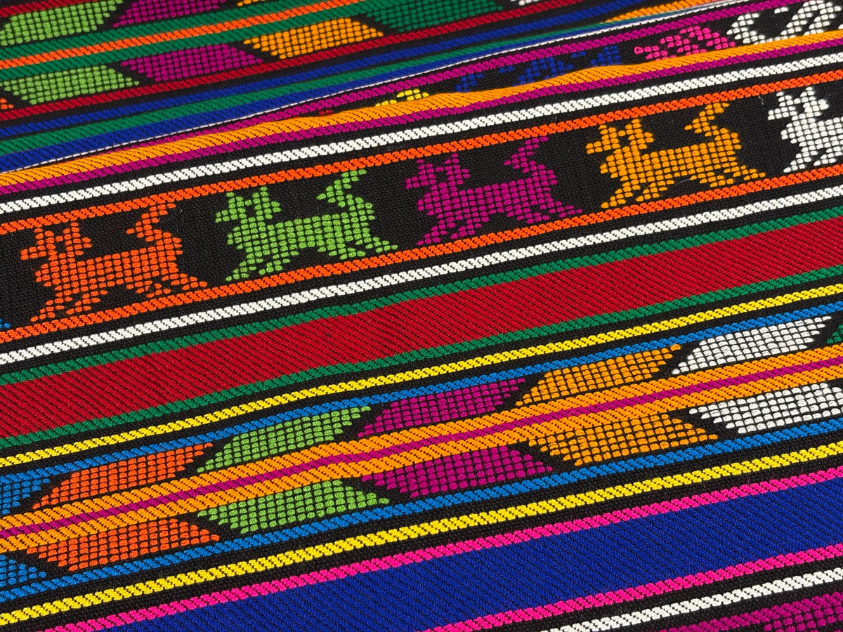 Extra Fine Weave Guatemalan Huipil Style Fabric by Yard. Assorted Color Red Handwoven Cotton, 25" Wide.